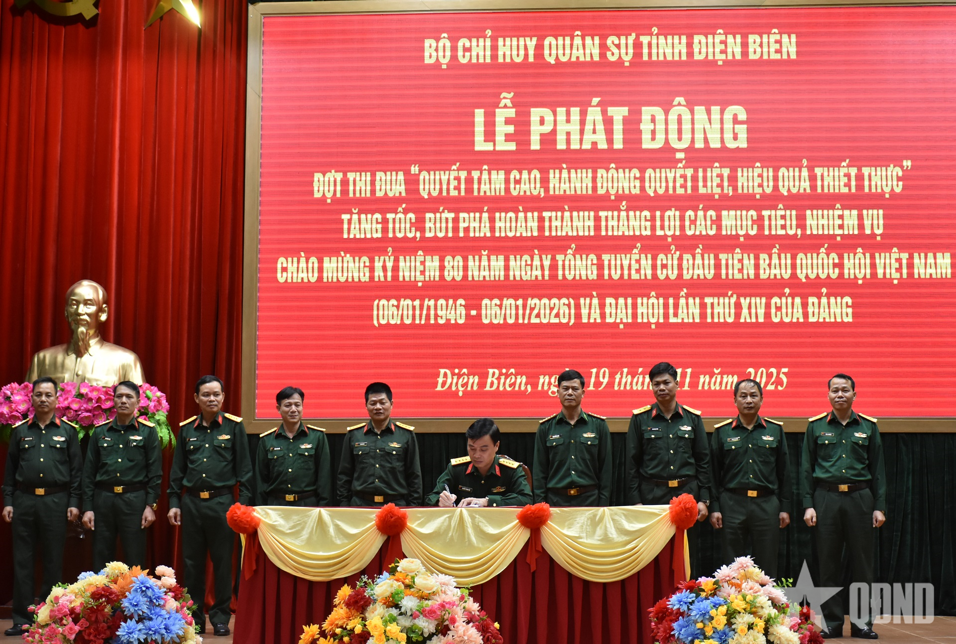 Bộ CHQS tỉnh Điện Biên phát động đợt thi đua tăng tốc, bứt phá